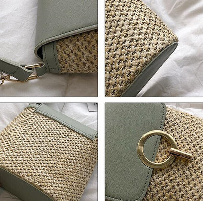 Skanto | Eva Straw Chic Bag – Lightweight Summer Bag with Shoulder Strap