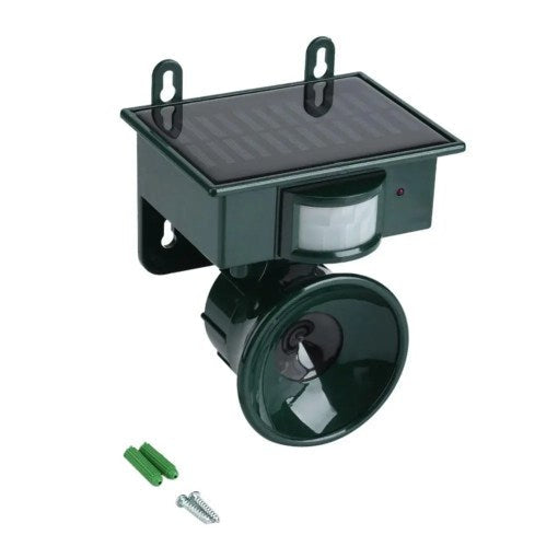 Bird deterrent device and scarecrow with motion sensor for outdoor use