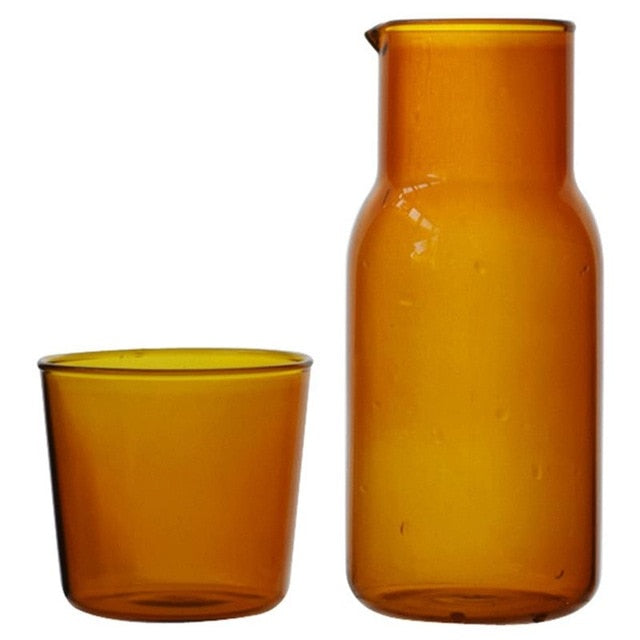 Carafe and Glass in Vibrant Water Glass