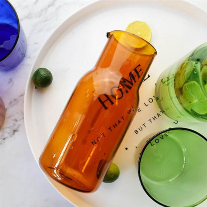 Carafe and Glass in Vibrant Water Glass