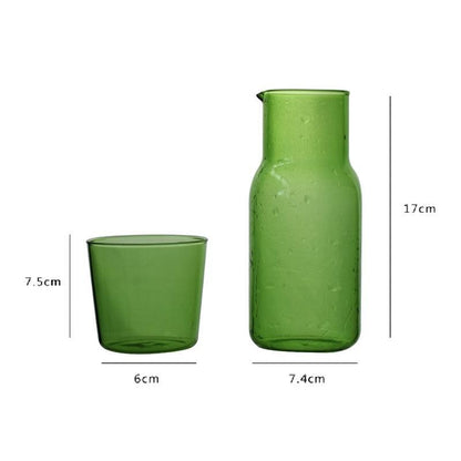 Carafe and Glass in Vibrant Water Glass