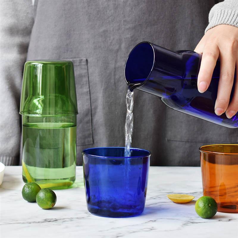 Carafe and Glass in Vibrant Water Glass