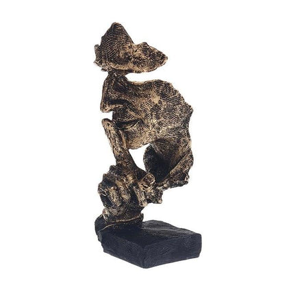 Skanto | Abstract Gold Sculpture "NordicLine" – Modern Scandinavian Decoration