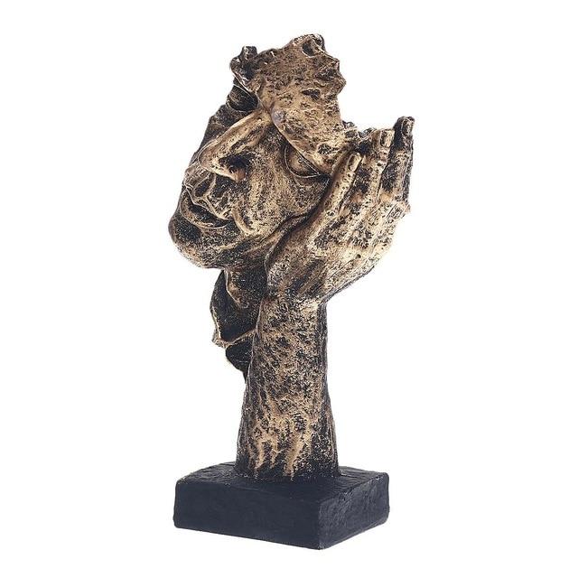 Skanto | Abstract Gold Sculpture "NordicLine" – Modern Scandinavian Decoration