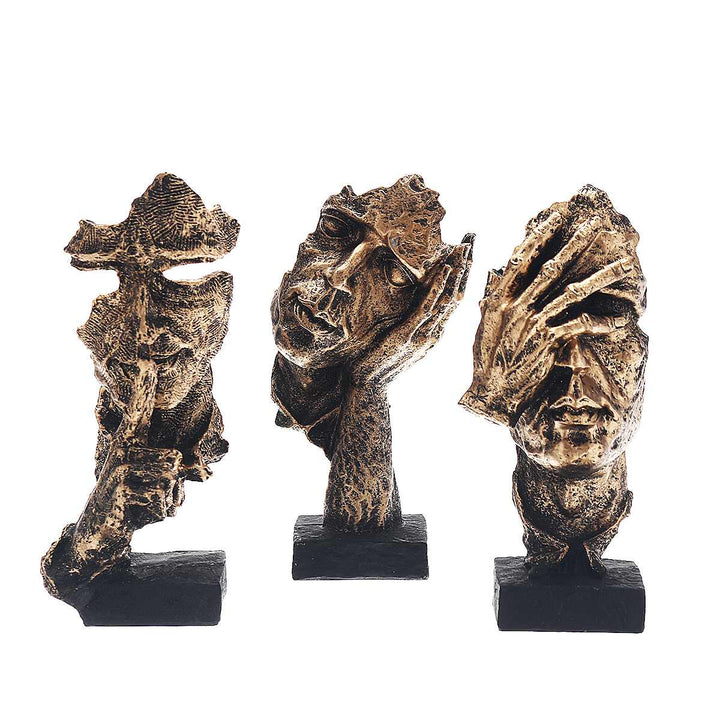 Skanto | Abstract Gold Sculpture "NordicLine" – Modern Scandinavian Decoration