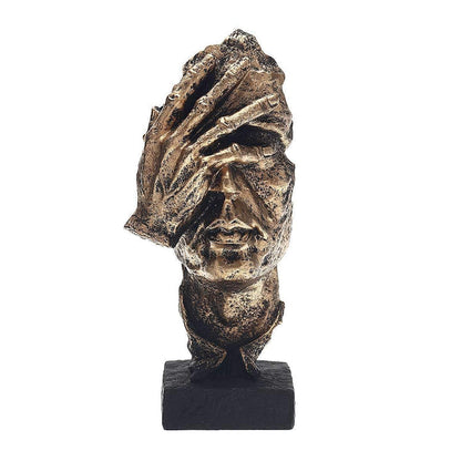 Skanto | Abstract Gold Sculpture "NordicLine" – Modern Scandinavian Decoration