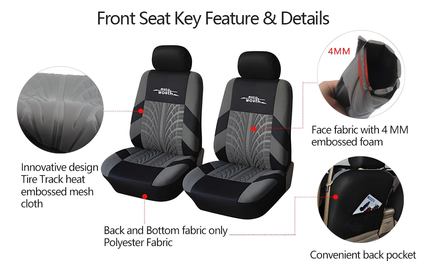 Skanto | Car Seat Covers Set - Protection And Style For Your Car