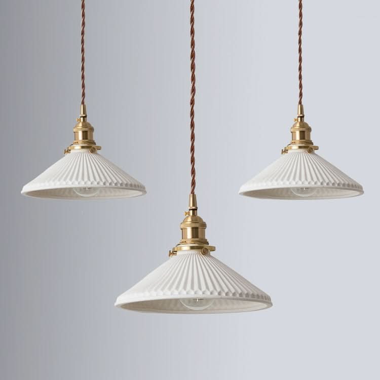 BowLift | Scandinavian White Ceramic Pendant Light