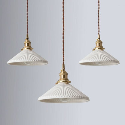 Skanto | Scandinavian White Ceramic Pendant Lamp