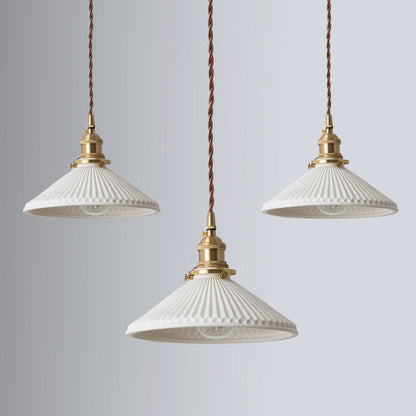 White Ceramic Pendant Light | Karnz