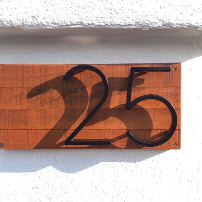Skanto | Royelux Modern House Numbers - Stainless Zinc Alloy, Black Finish, 5" Height