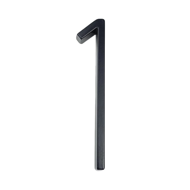Skanto | Royelux Modern House Numbers - Stainless Zinc Alloy, Black Finish, 5" Height