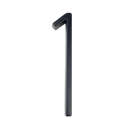 Skanto | Royelux Modern House Numbers - Stainless Zinc Alloy, Black Finish, 5" Height