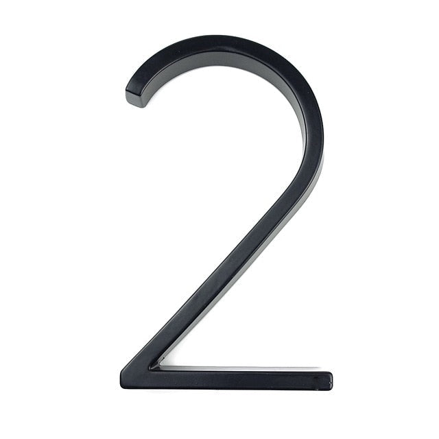 Skanto | Royelux Modern House Numbers - Stainless Zinc Alloy, Black Finish, 5" Height