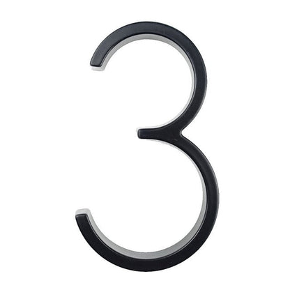 Skanto | Royelux Modern House Numbers - Stainless Zinc Alloy, Black Finish, 5" Height