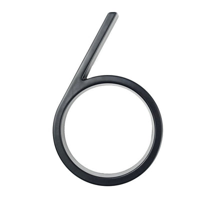 Skanto | Royelux Modern House Numbers - Stainless Zinc Alloy, Black Finish, 5" Height