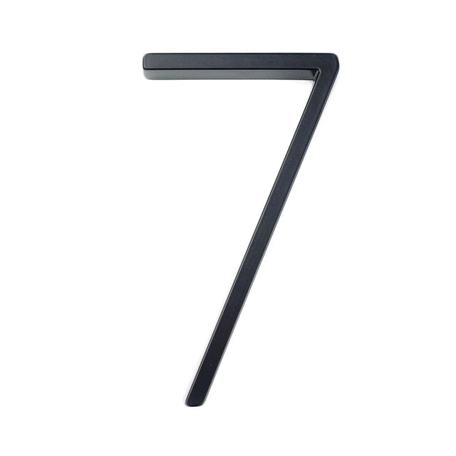 Skanto | Royelux Modern House Numbers - Stainless Zinc Alloy, Black Finish, 5" Height