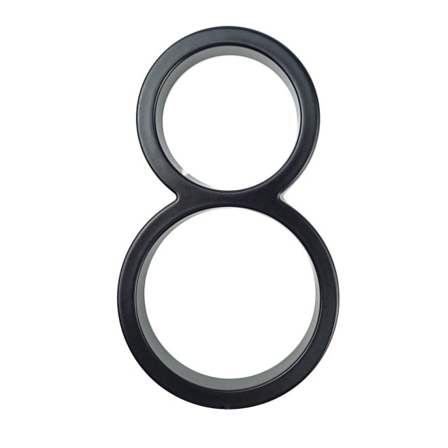 Skanto | Royelux Modern House Numbers - Stainless Zinc Alloy, Black Finish, 5" Height