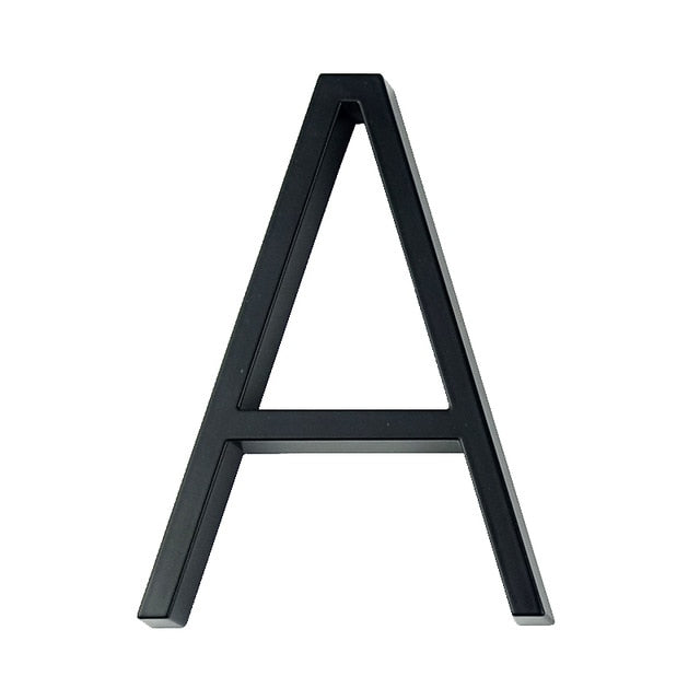 Skanto | Royelux Modern House Numbers - Stainless Zinc Alloy, Black Finish, 5" Height