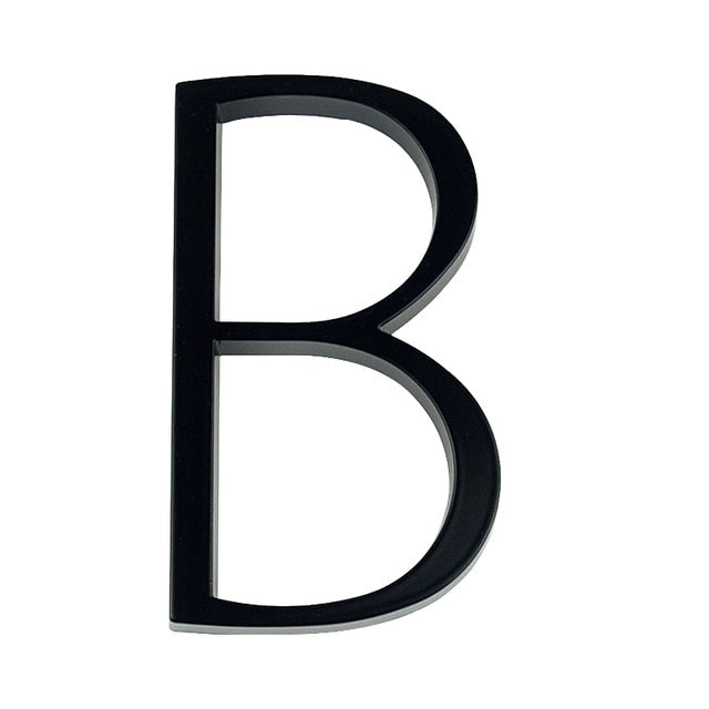 Skanto | Royelux Modern House Numbers - Stainless Zinc Alloy, Black Finish, 5" Height