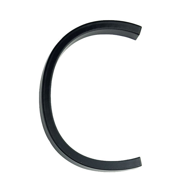 Skanto | Royelux Modern House Numbers - Stainless Zinc Alloy, Black Finish, 5" Height
