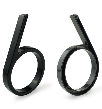 Skanto | Royelux Modern House Numbers - Stainless Zinc Alloy, Black Finish, 5" Height