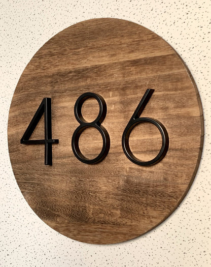 Skanto | Royelux Modern House Numbers - Stainless Zinc Alloy, Black Finish, 5" Height