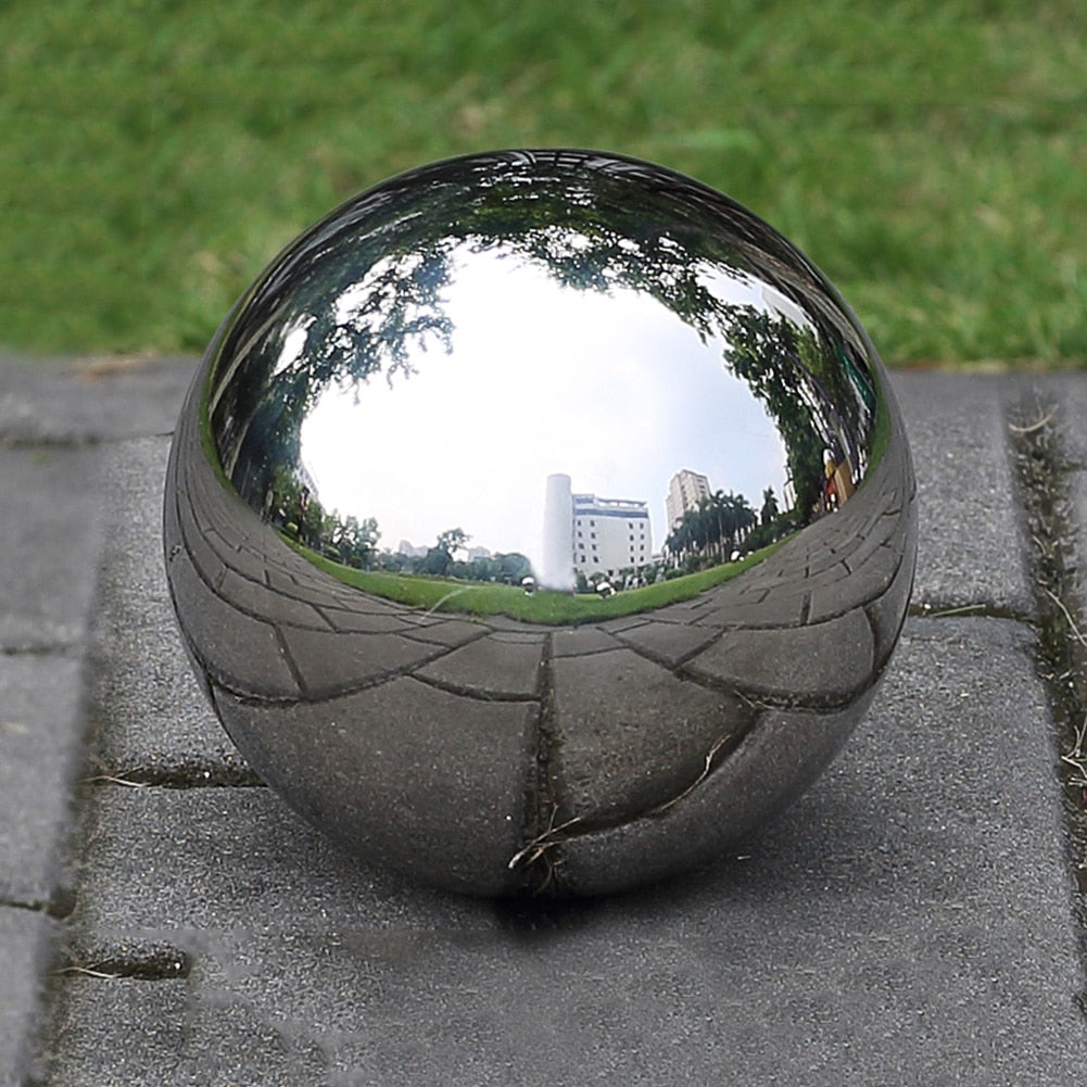 Stainless Steel Mirror Ball Garden Decor | Karnz