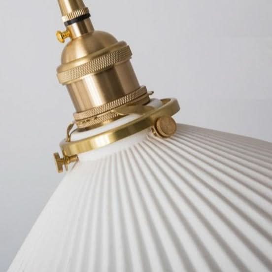 BowLift | Scandinavian White Ceramic Pendant Light