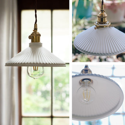 White Ceramic Pendant Light | Karnz