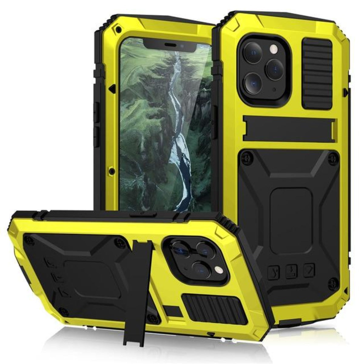 Skanto | Protective Shockproof Tempered Glass Metal Case for iPhone