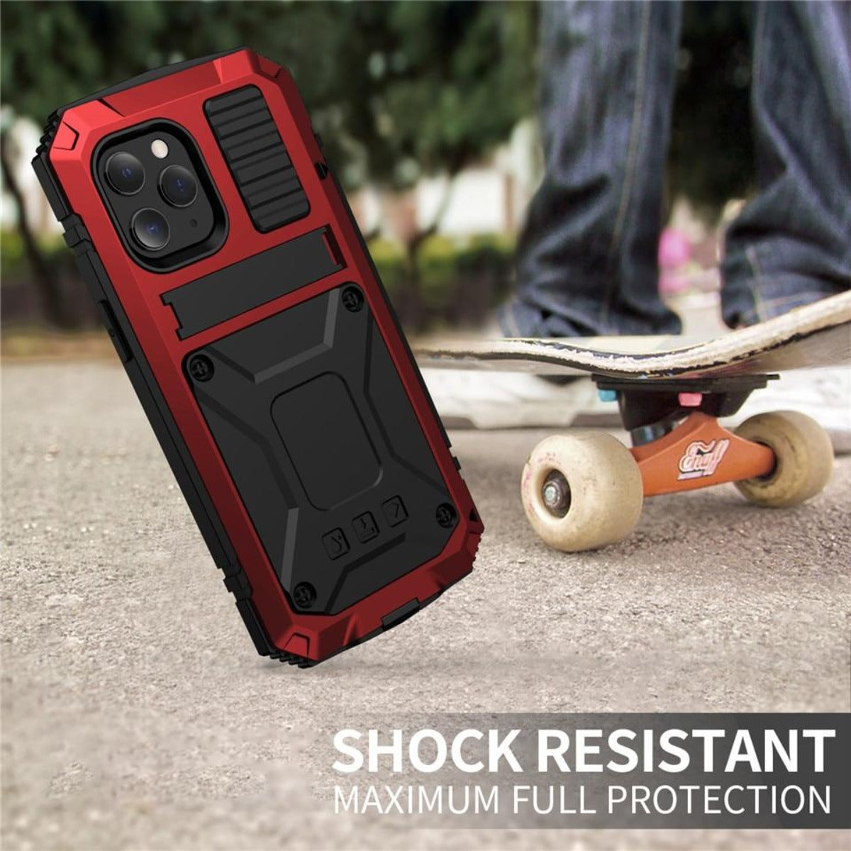 Skanto | Protective Shockproof Tempered Glass Metal Case for iPhone