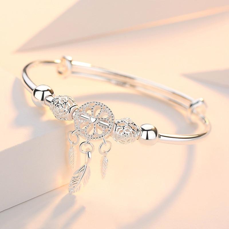 Skanto | Adjustable Dreamcatcher Bracelet Made of 925 Silver - Lisa