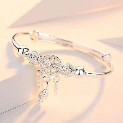Skanto | Adjustable Dreamcatcher Bracelet Made of 925 Silver - Lisa