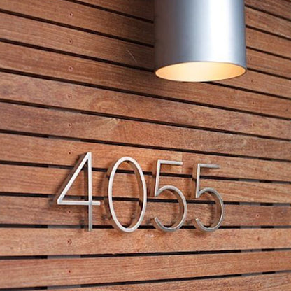 Brehn | Silver modern house numbers