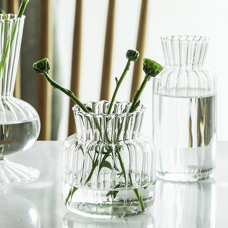 Skanto | Petal-Textured Glass Accents & Vases
