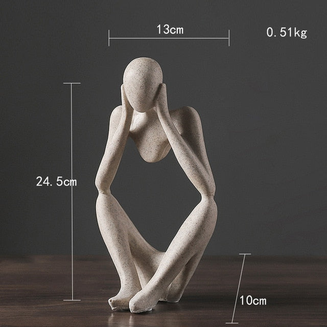 Frendorf | Nordic Abstract Unique Thinker Figurine Home Decor