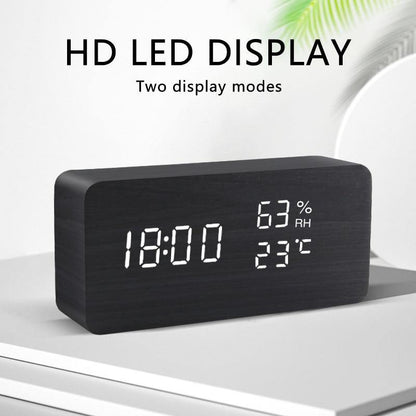 Skanto | Wooden LED Alarm Clock Cube