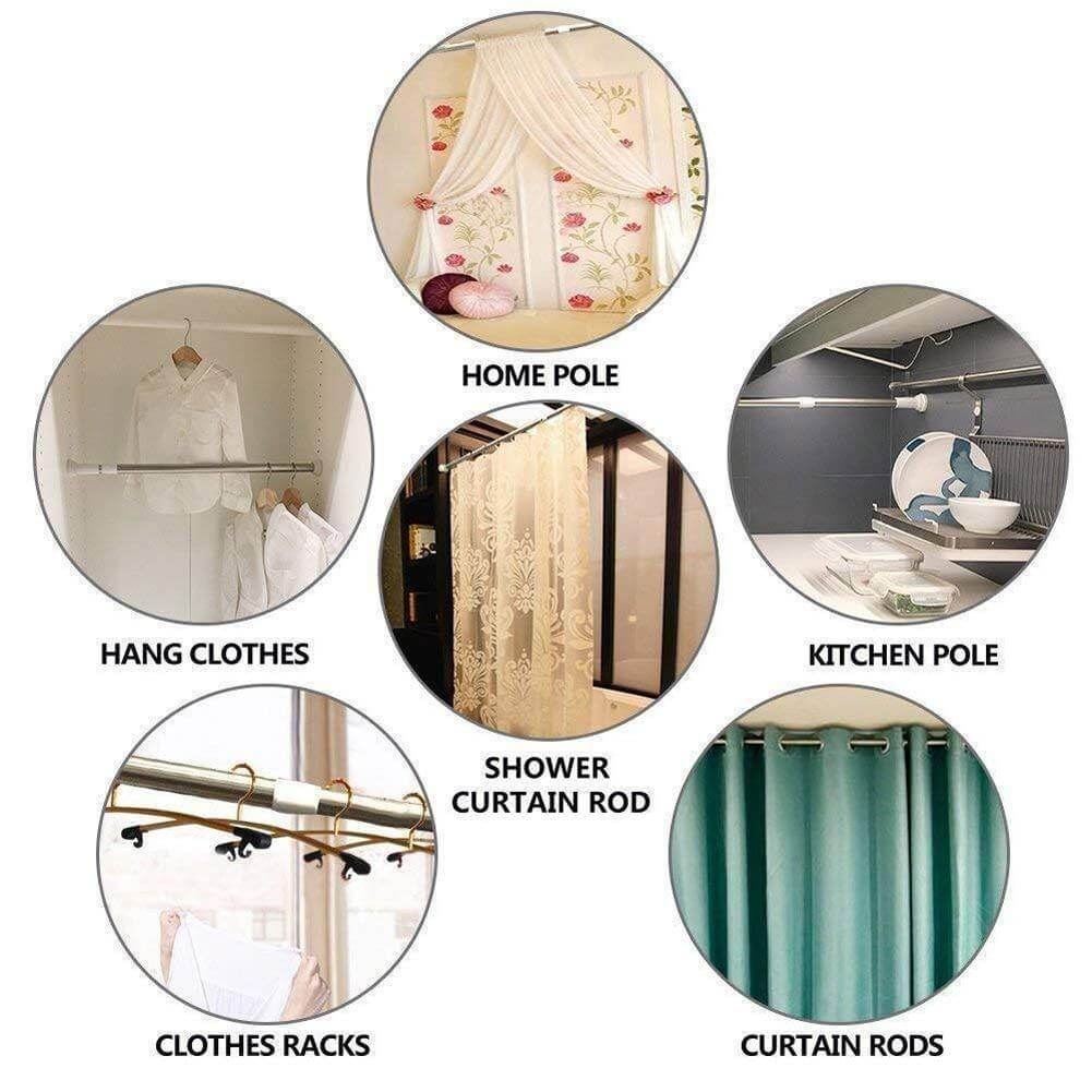 Adjustable Clothes Hanger Easy Install Rod | Skanto