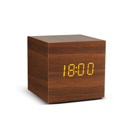 BowLift | LED Alarm Clock in Wooden Cube Form
