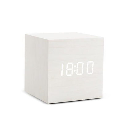 BowLift | LED Alarm Clock in Wooden Cube Form