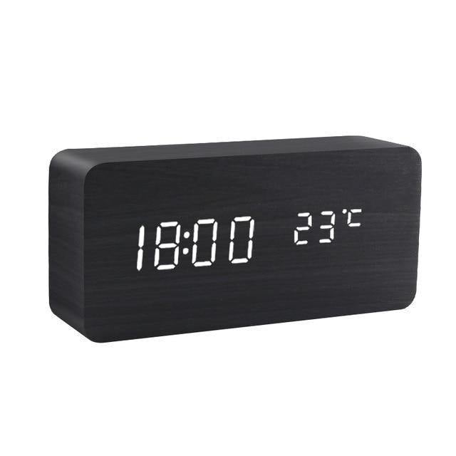 Skanto | Wooden LED Alarm Clock Cube