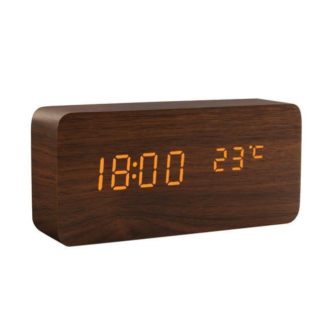 Skanto | Wooden LED Alarm Clock Cube