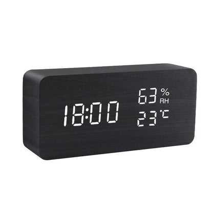 Skanto | Wooden LED Alarm Clock Cube