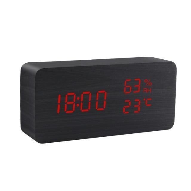 Skanto | Wooden LED Alarm Clock Cube