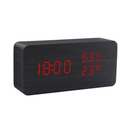 Skanto | Wooden LED Alarm Clock Cube
