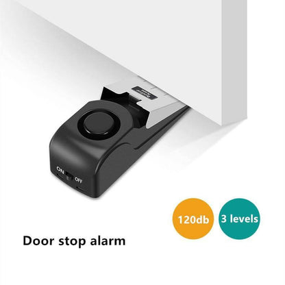 Portable wireless alarm door stopper | Brehn