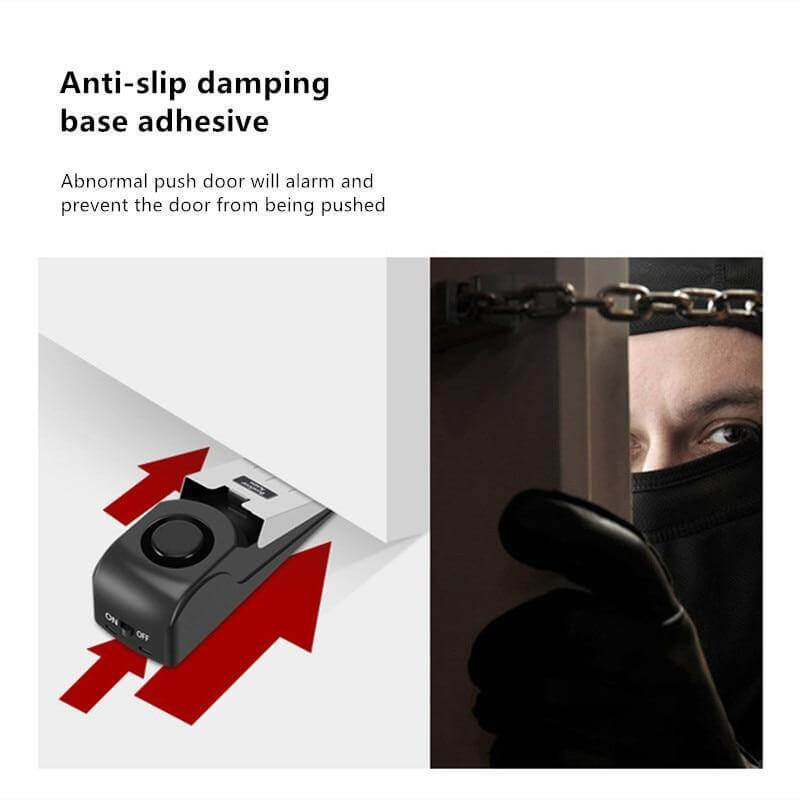 Portable wireless alarm door stopper | Brehn