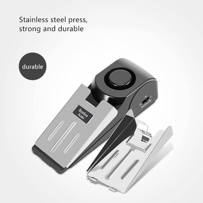 Portable wireless alarm door stopper | Brehn