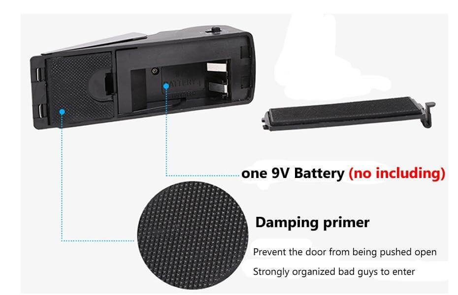 Portable wireless alarm door stopper | Brehn